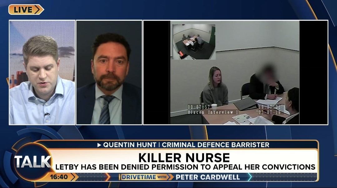 Quentin appears as legal expert on Talk TV